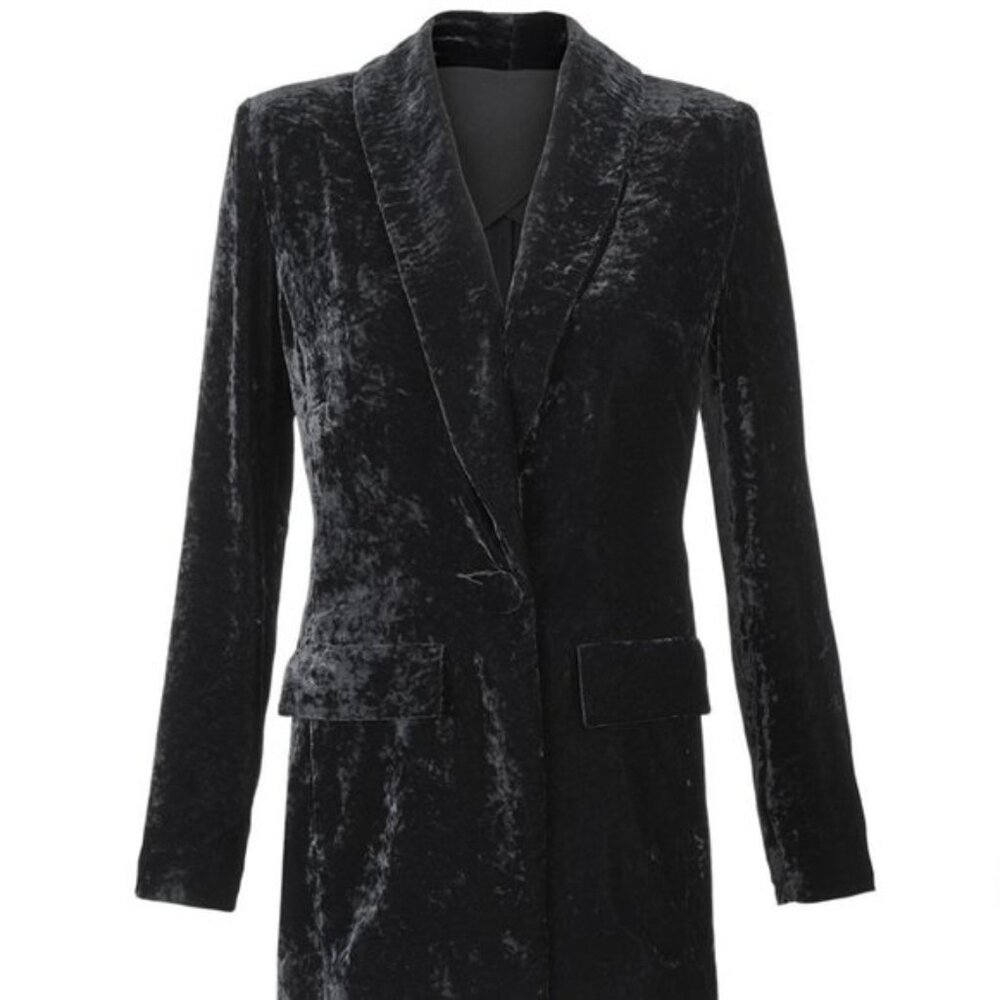 CAbi Hostess Velvet Jacket Black XS NWT